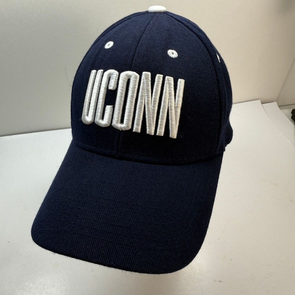 UConn Huskies Hat Strapback Big East One Size Blue White University Connecticut